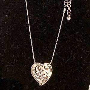 Brighton sterling silver heart necklace & earrings